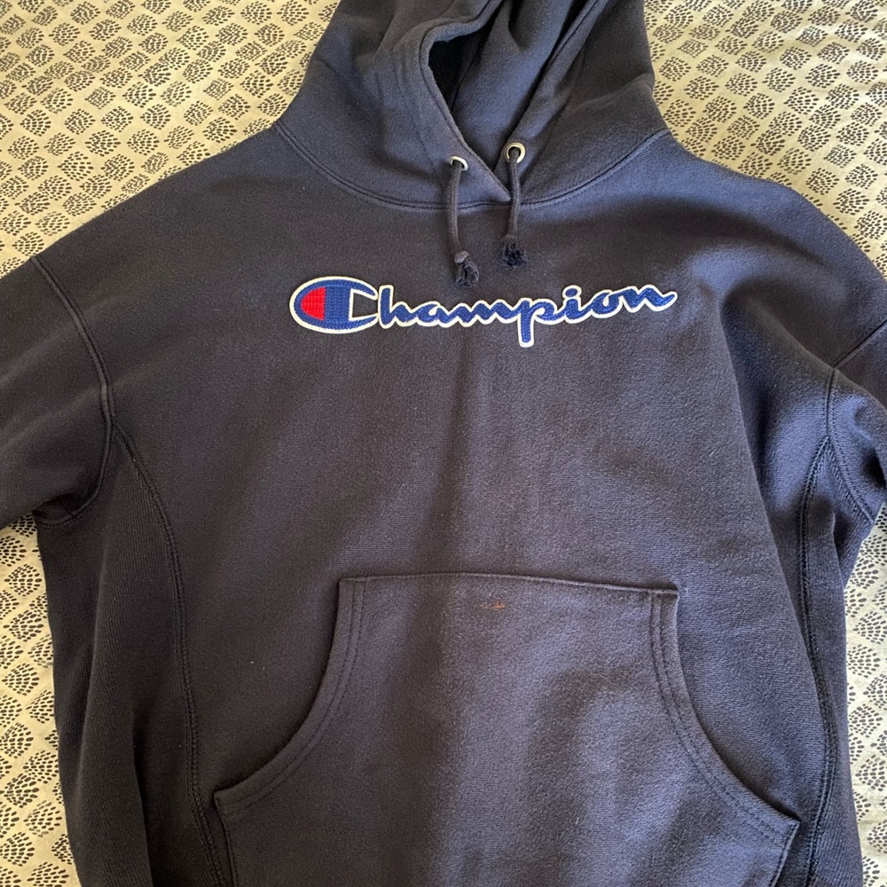 CHAMPION Reverse Weave Navy Hoodie
